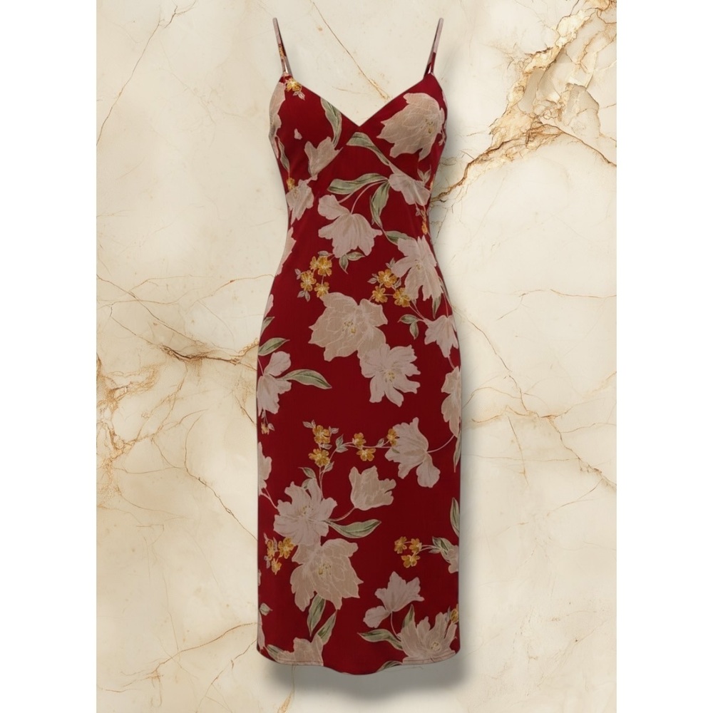 Amuse Society‎ Bravado Floral Viscose Midi Slip Dress S